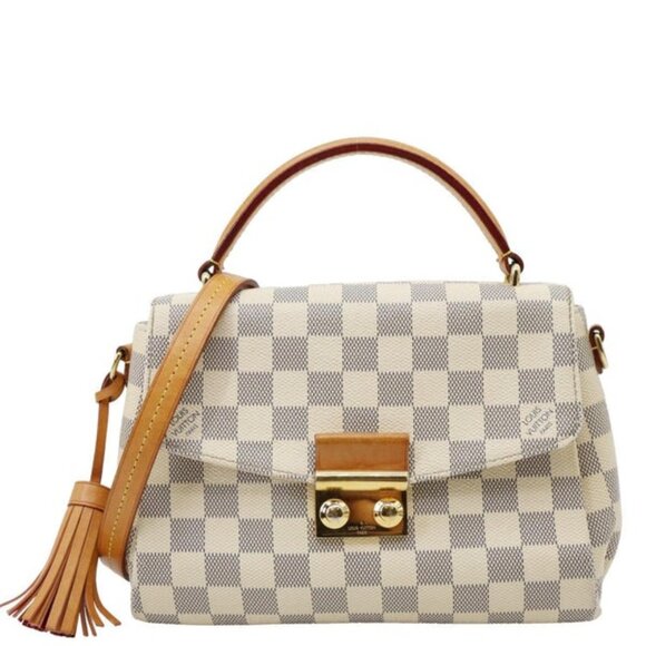 Louis Vuitton Handbags - Louis Vuitton  Croisette Damier Azur Satchel Crossbody Bag Rose Ballerine